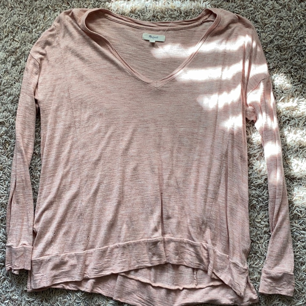 madewell v-neck long sleeve